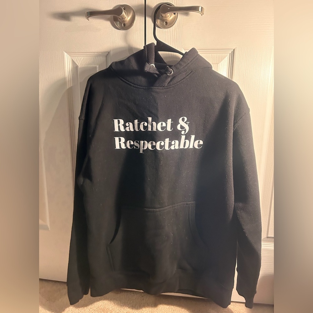 Black "Ratchet & Respectable" Graphic Hoodie